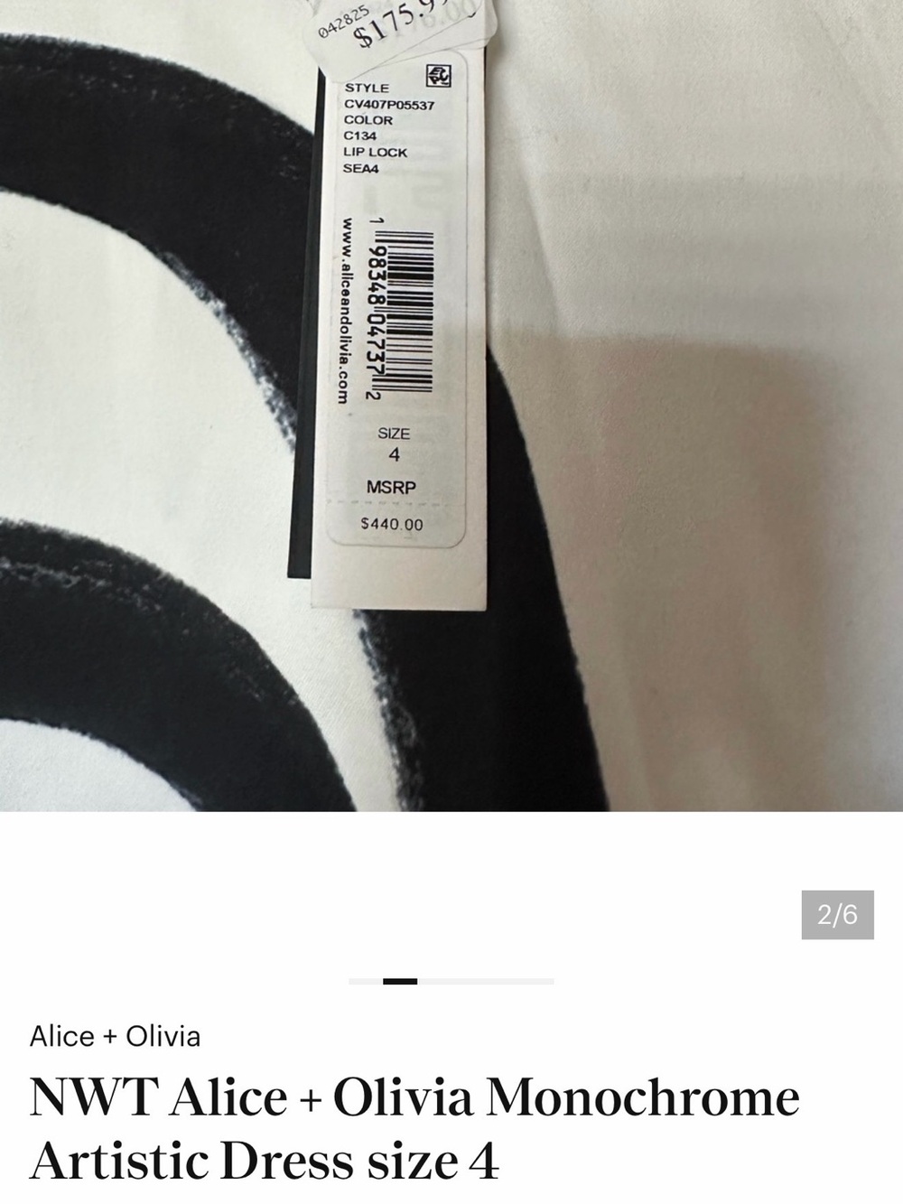 This Alice + Olivia x Koketit Clyde Shift Mini dress new with tags sz 4 - Picture 4 of 7